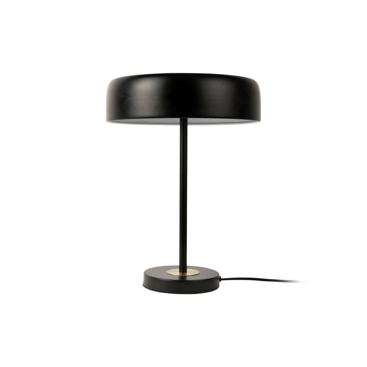 Leitmotiv tafellamp Gold Disc - zwart - Ø30cm