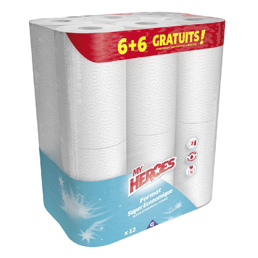 Essuie-tout ménager 2 plis x12