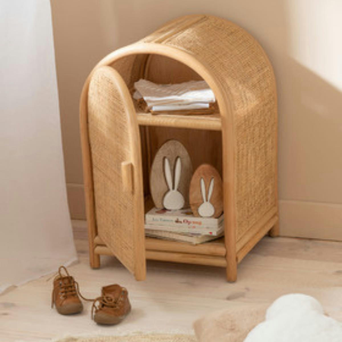 CUTIE - Armoire enfant en rotin 60x40cm