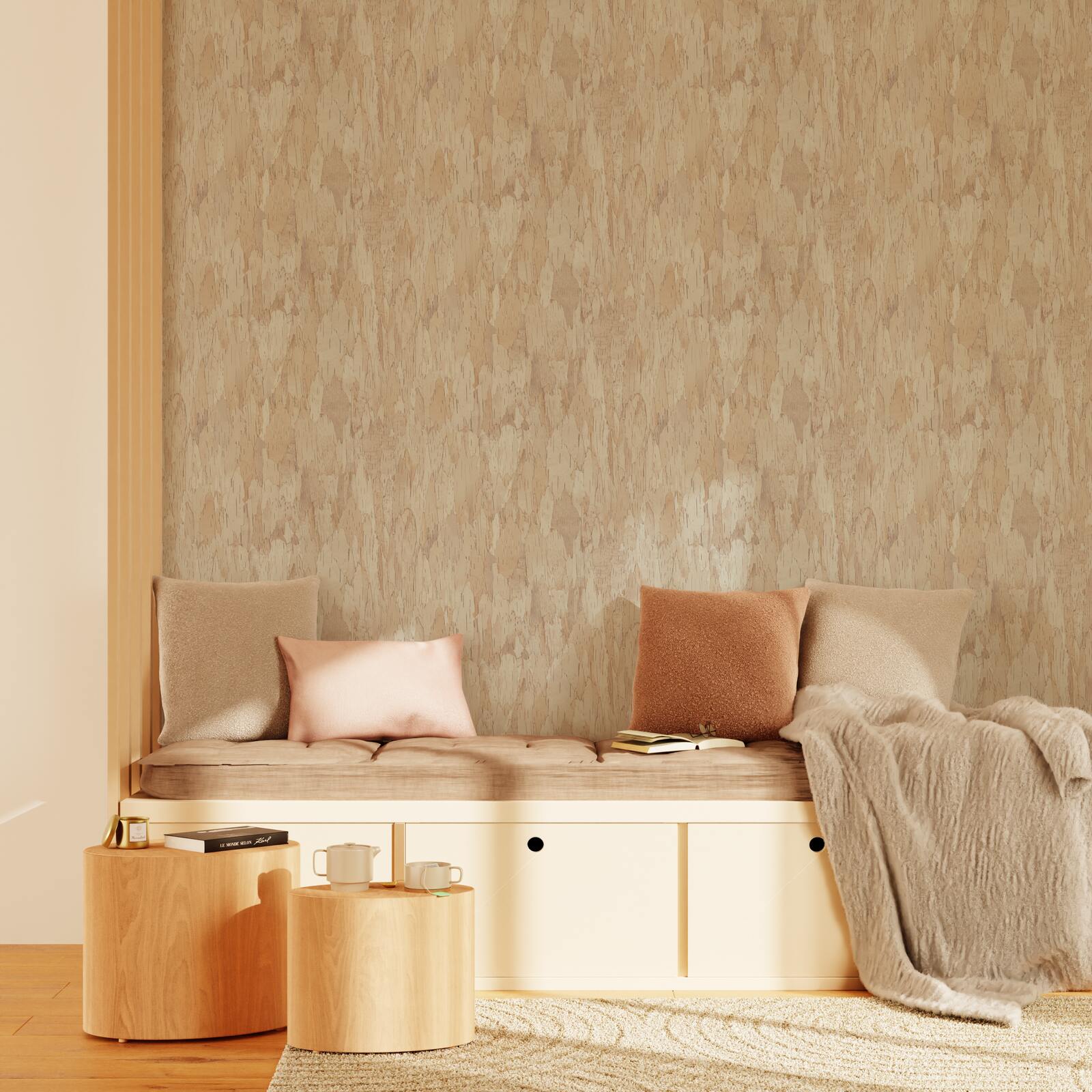 4MURS Papier peint intissé LIBERY coloris sable beige