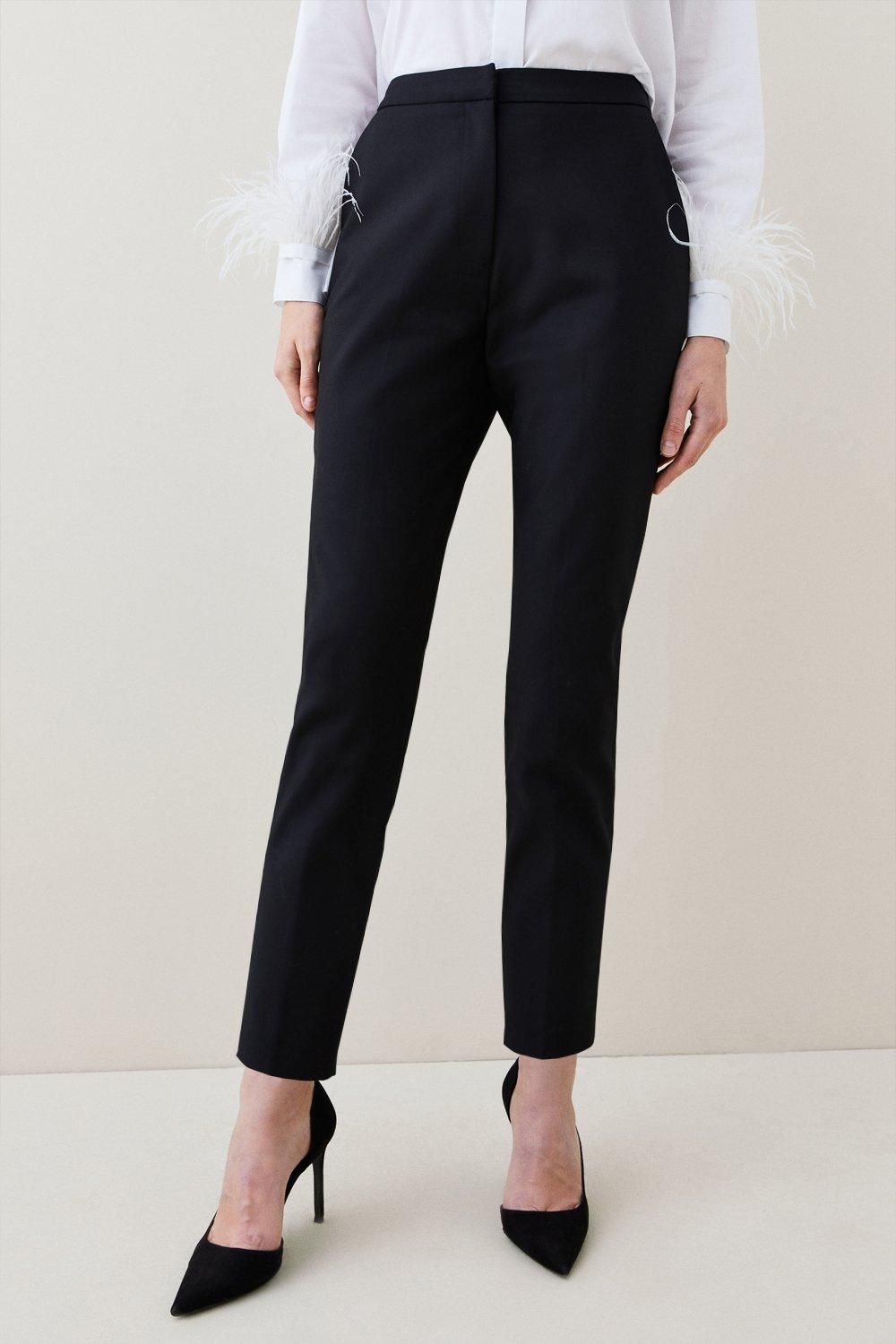 KarenMillen Essential Techno Crop Woven Trouser