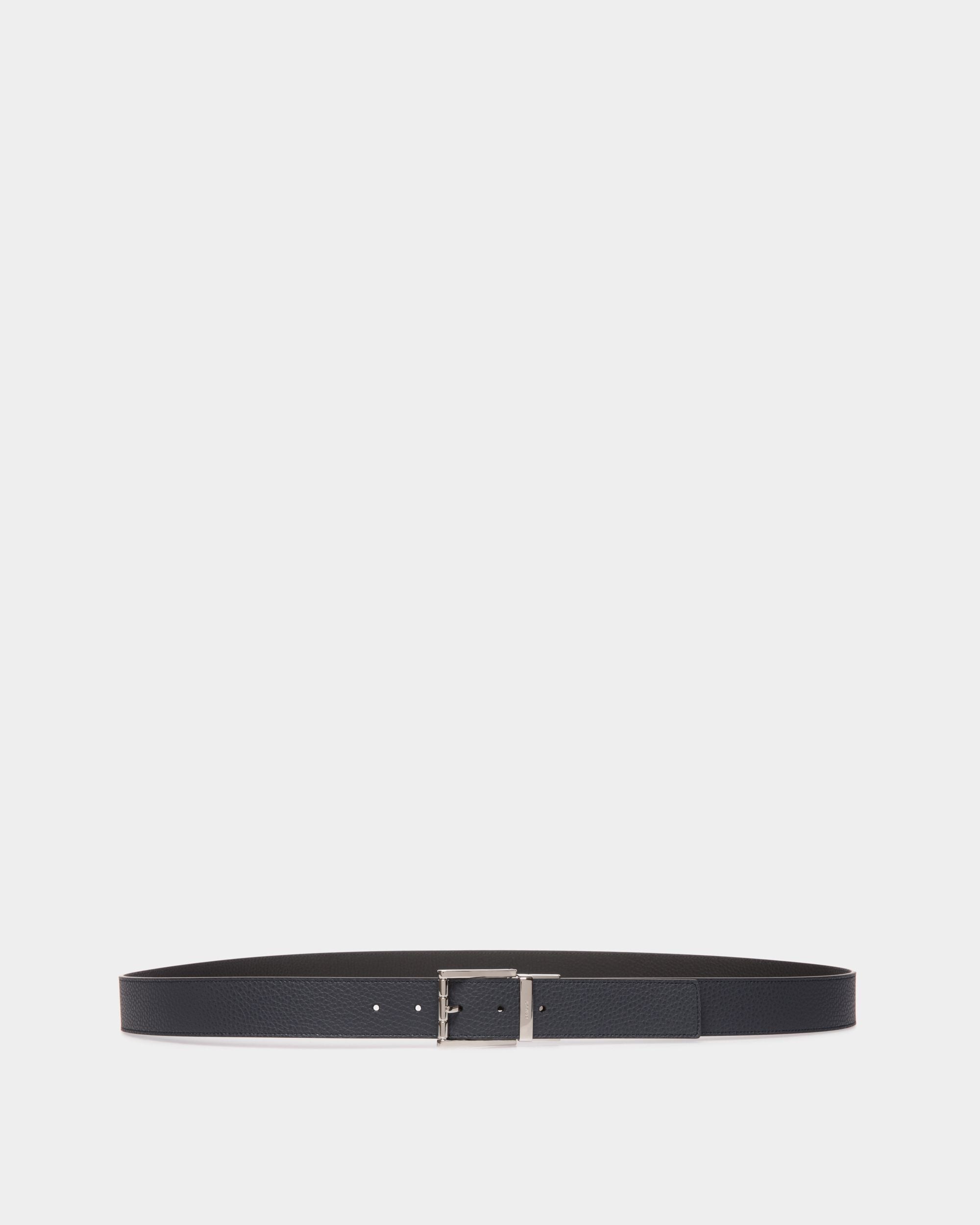 Astory 35 mm Verstellbarer Wendegürtel Aus Leder In Navy Blue Und Schwarz