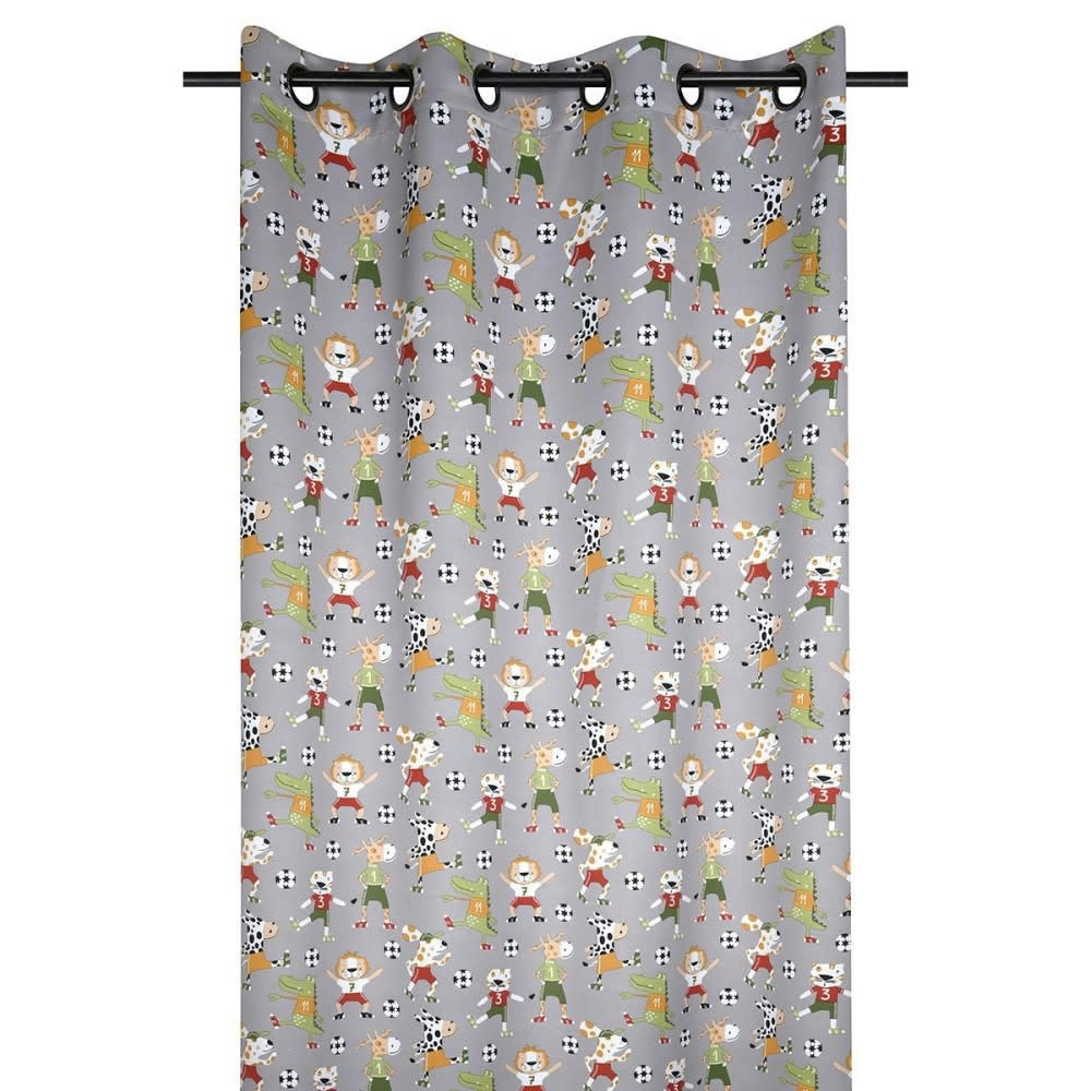 - Rideau occultant  polyester Gris 140 X 260