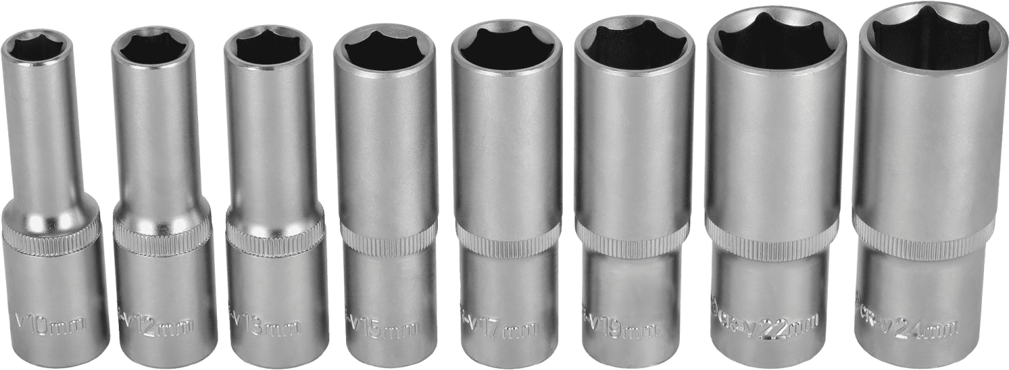 Zestaw nasadek głębokich 1/2” na listwie 8 szt. STALCO S-54059