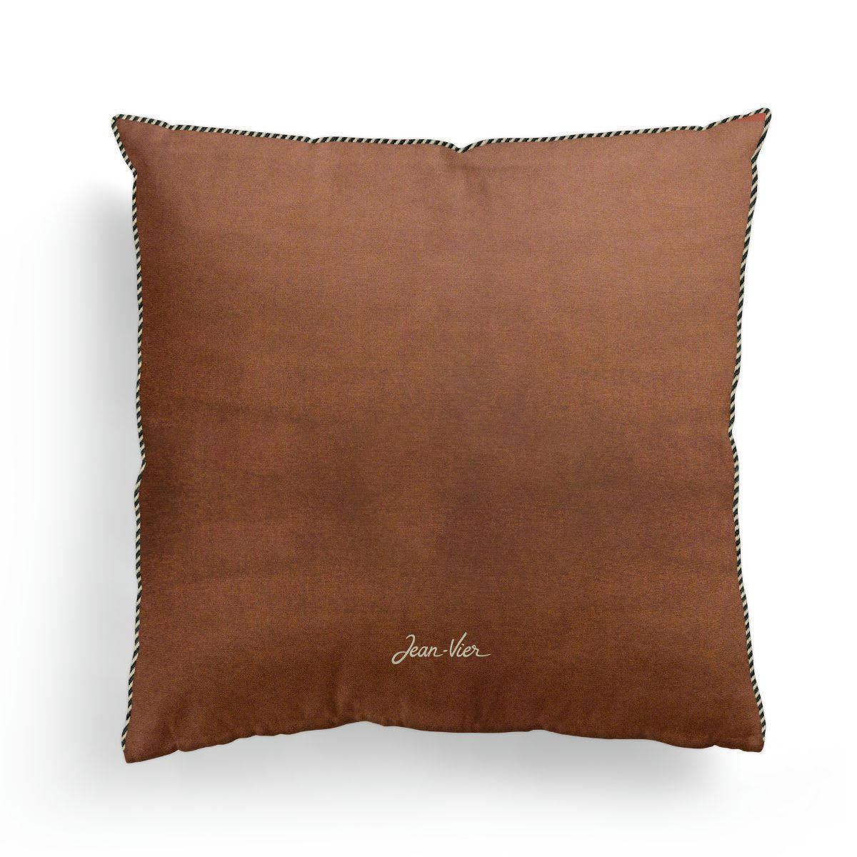 GOZOA - Housse de coussin en velours marron noisette 40x40 cm