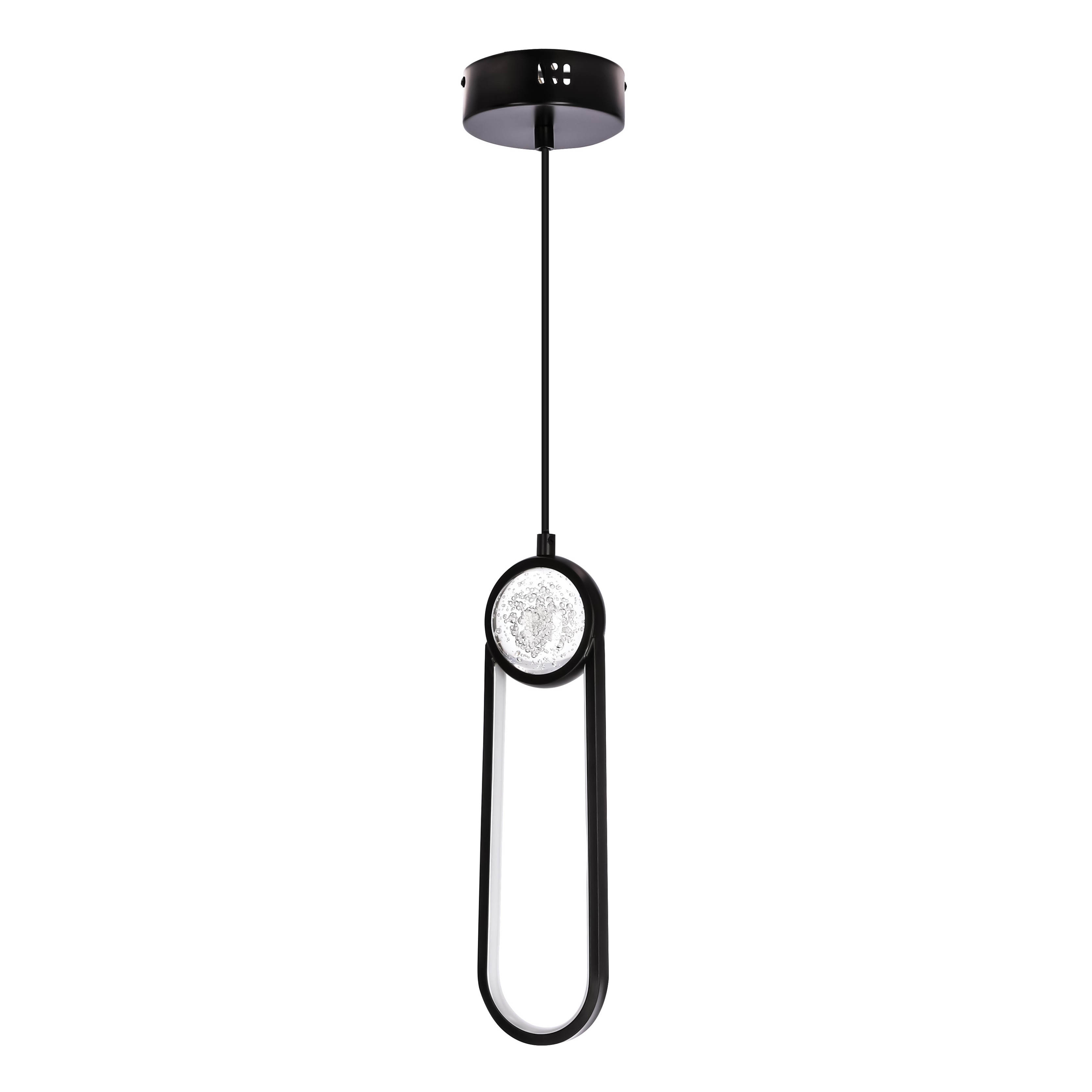 Lampa wisząca LACRIMA czarna LED 1x15W Ciepła biel 800lm Candellux