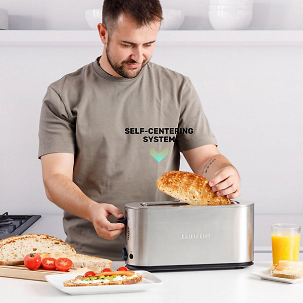 Grille-pain Inox 1000W 1 Fente Extra Longue