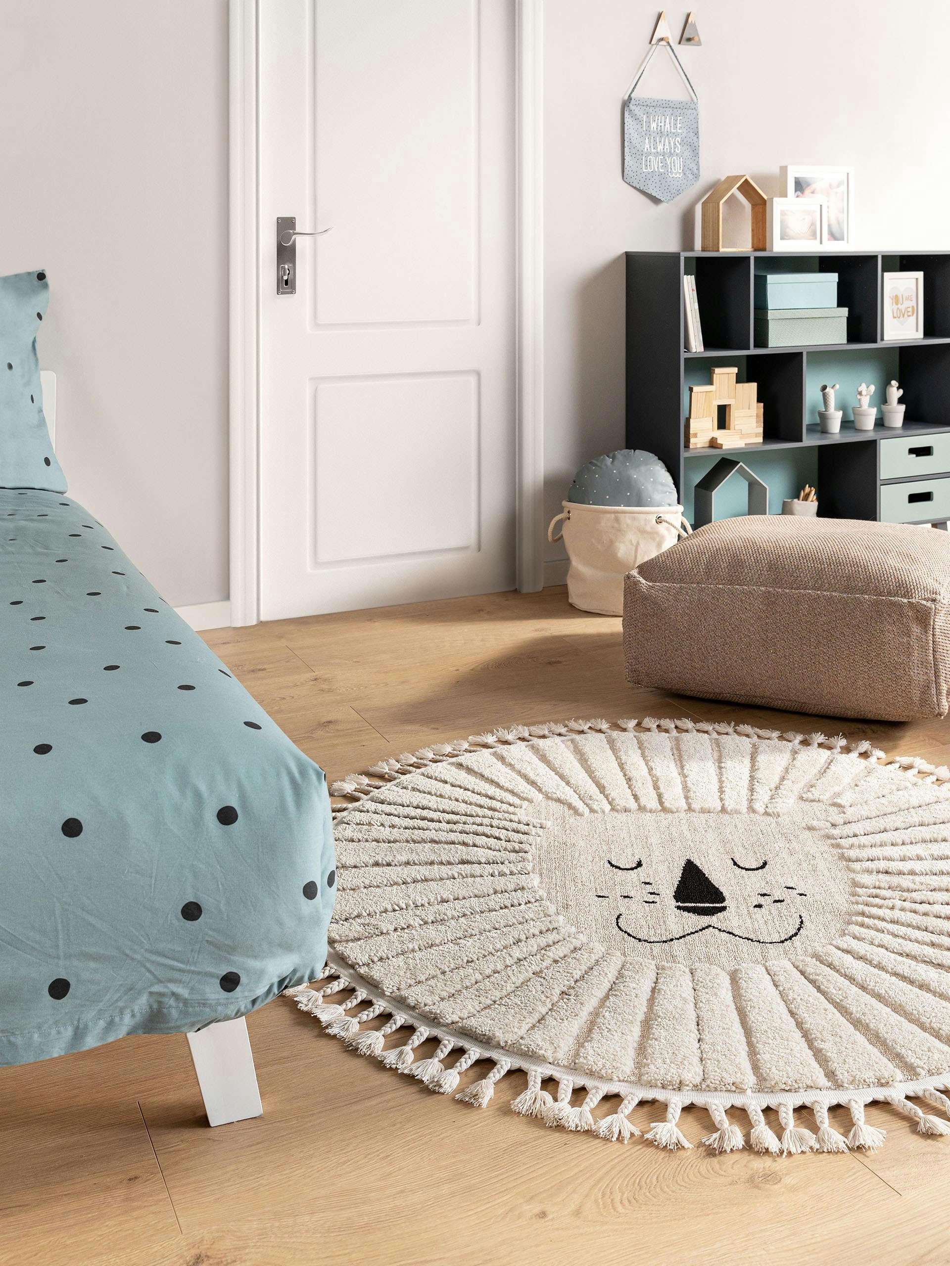 MOMO - Tapis enfant crème D 120 rond