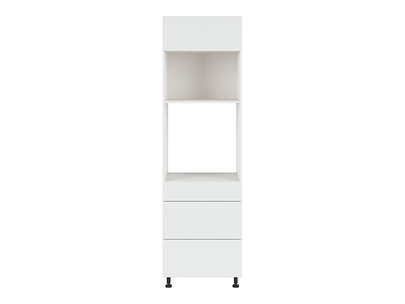 Szafka pod zabudowę piekarnika Top Line 2 60 cm z szufladami cichy śnieżny super mat domyk