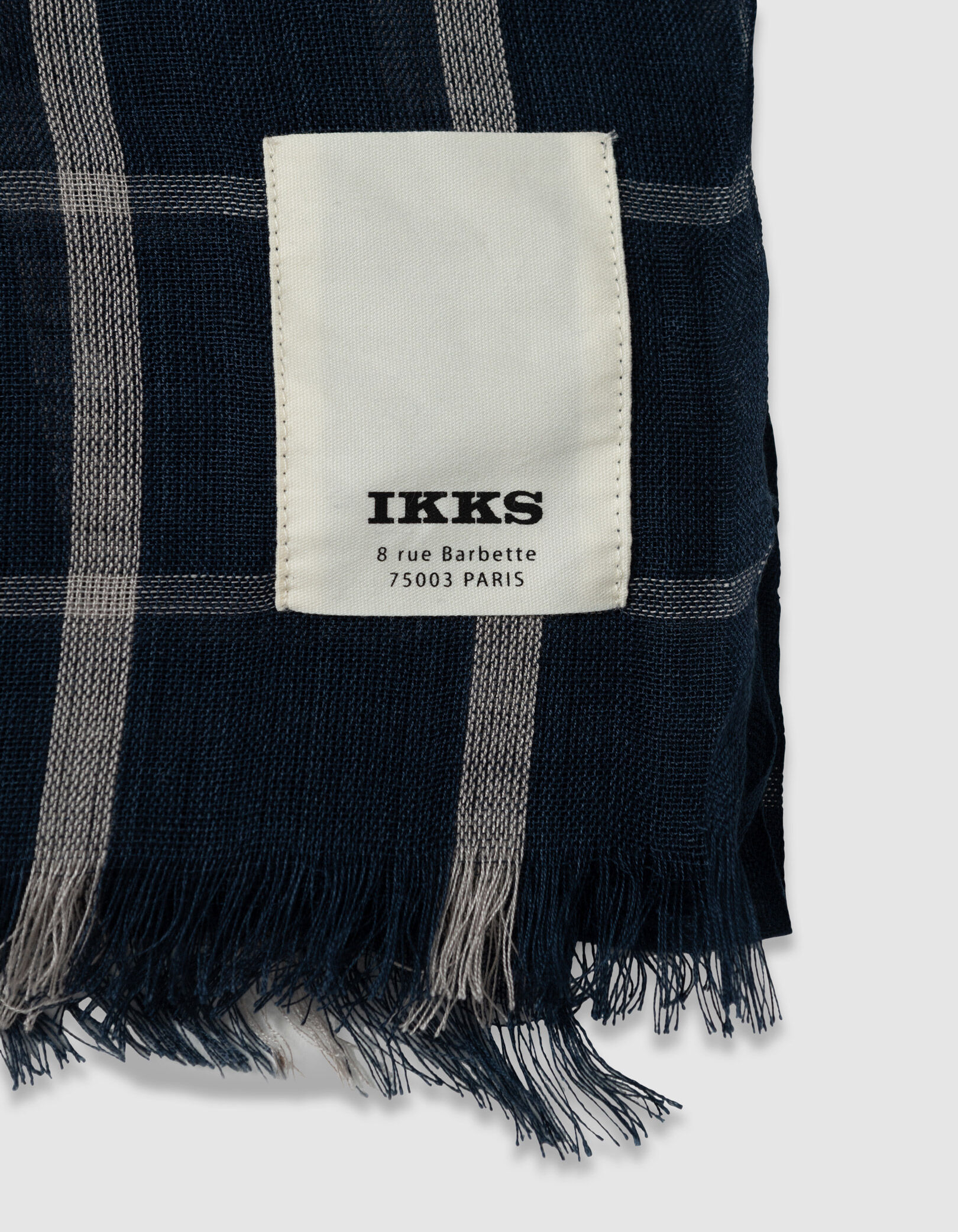 Foulard marine motif carreaux Homme