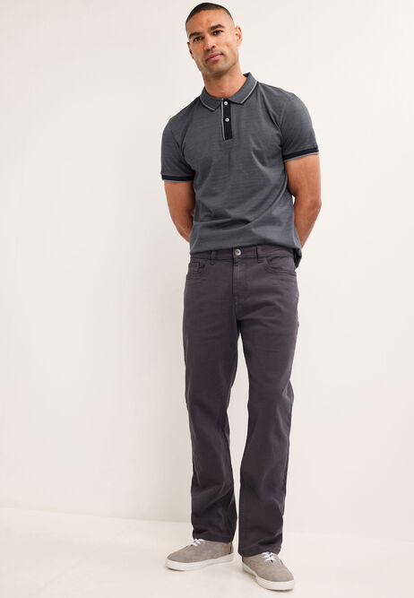Mens Charcoal Straight Leg Jeans