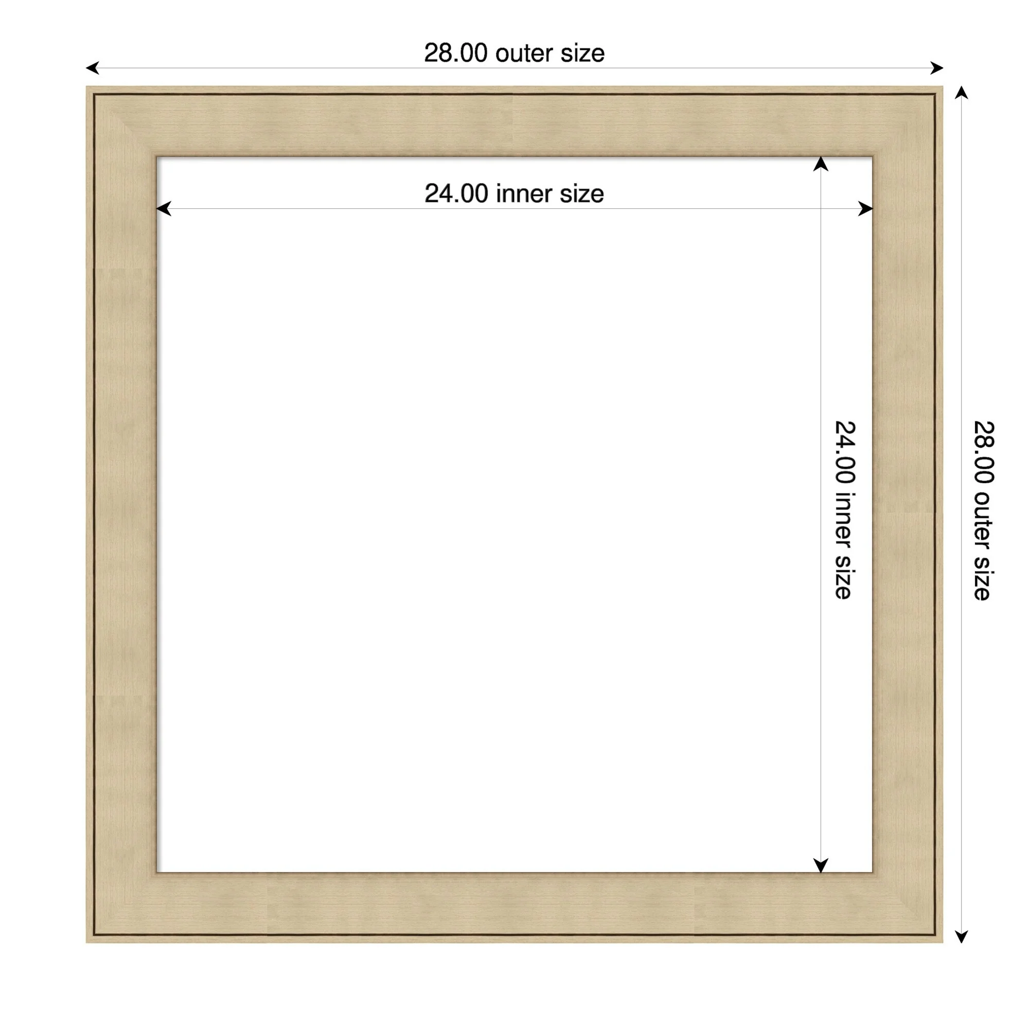 Amanti Art Classic Honey Silver Framed Dry Erase Magnetic Board