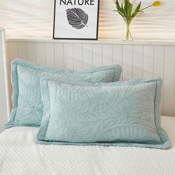 3-Piece 100% Cotton Bedspread Coverlet Set Twin Aruba Blue