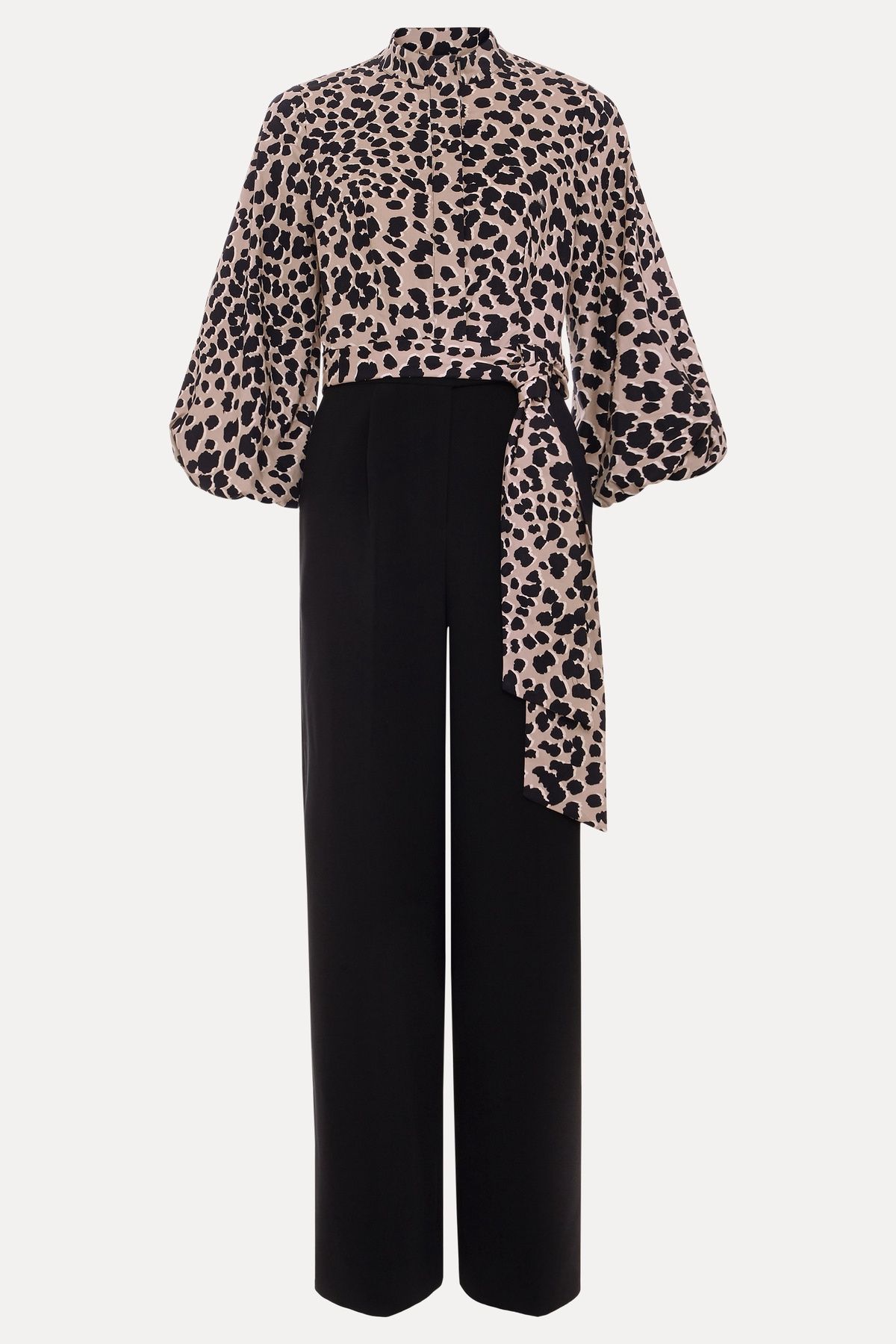 Phase Eight Leopard Balloon-Sleeved Jumpsuit