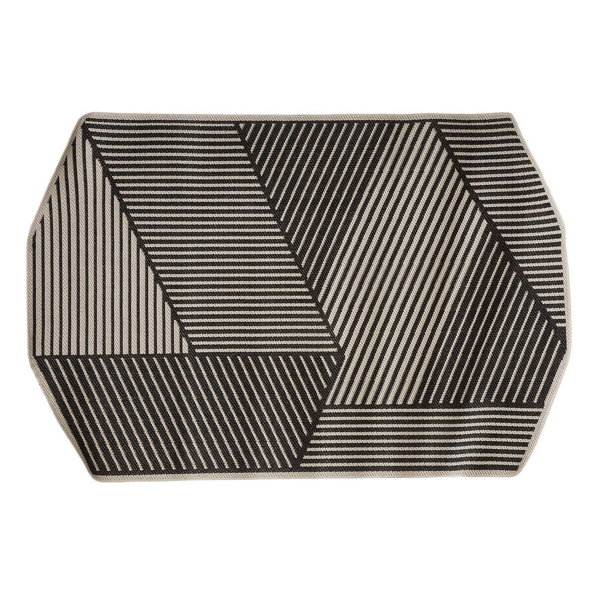 Mata na taras z geometrycznym wzorem, 160 x 230 cm