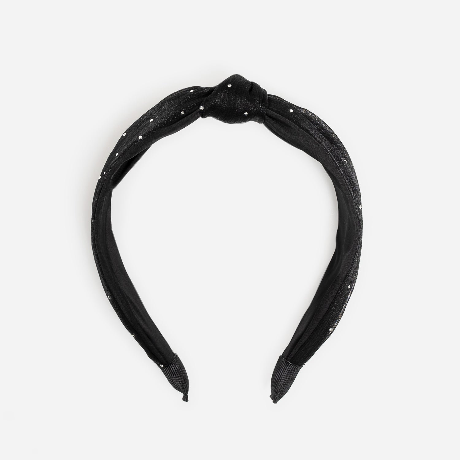 Serre-tête noir décor strass