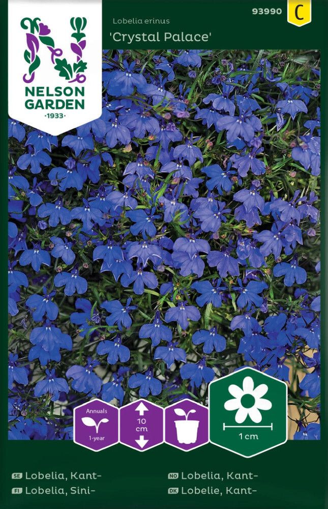 BLOMSTERFRØ NELSON GARDEN KANTLOBELIA CRYSTAL PALACE