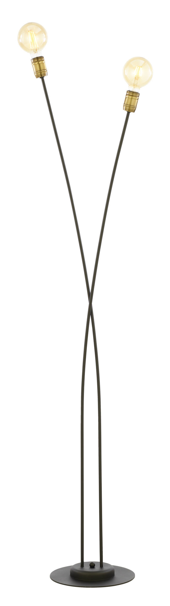 Lampa stojąca LUCE PAT. loftowa czarno-złoty 2xE27x20W IP20 Jupiter