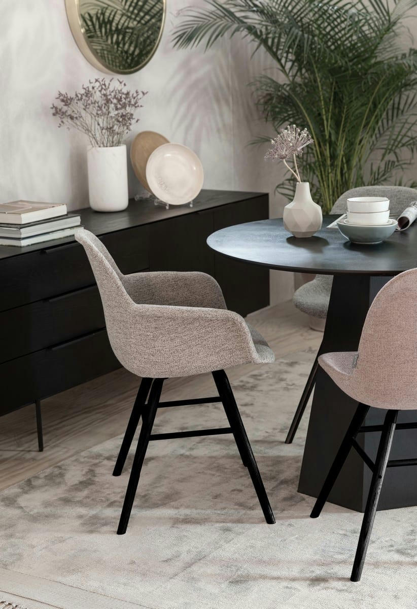 ALBERT KUIP - Fauteuil design tissu gris