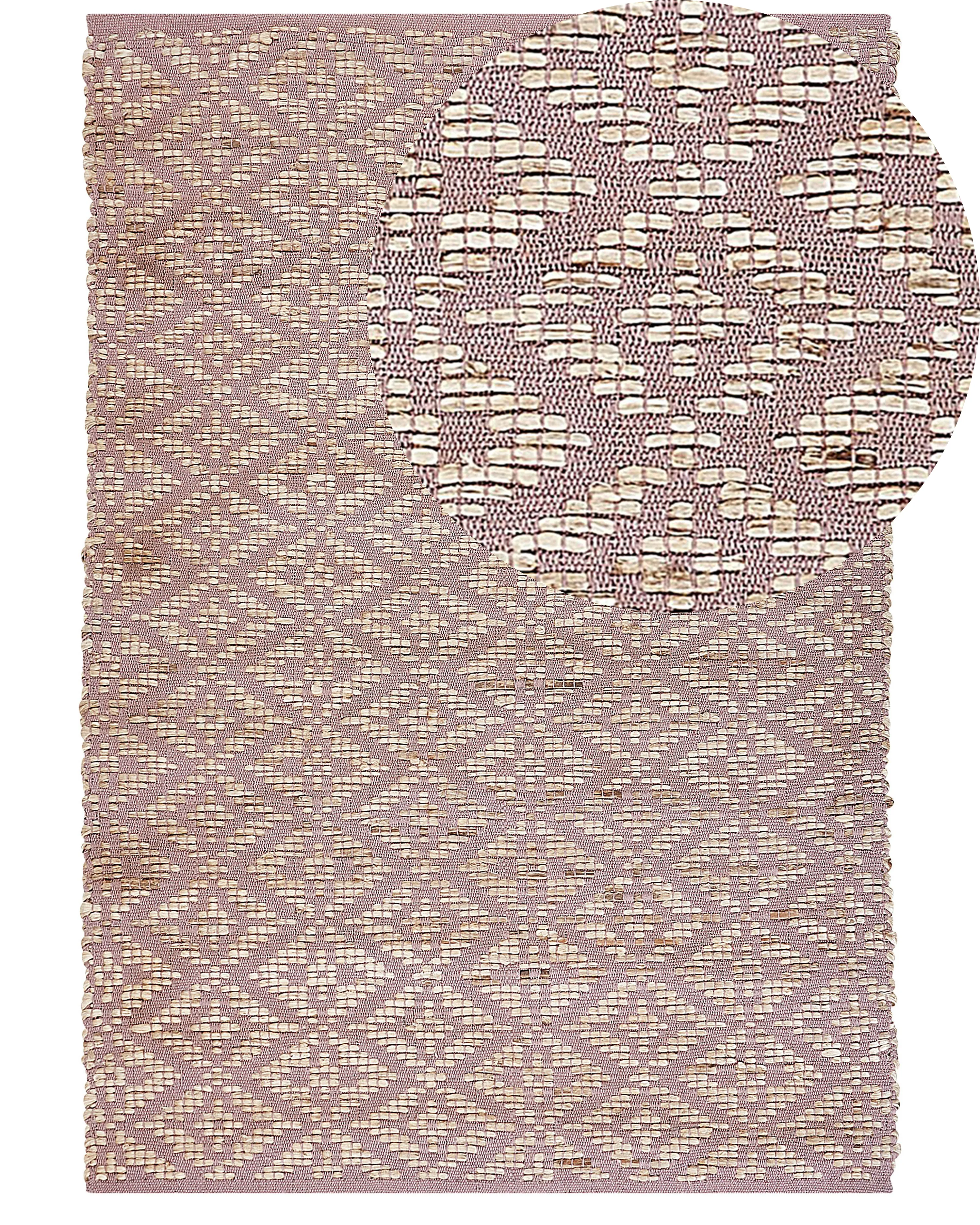 Rug GERZE Pink 140 x 200 cm Cotton