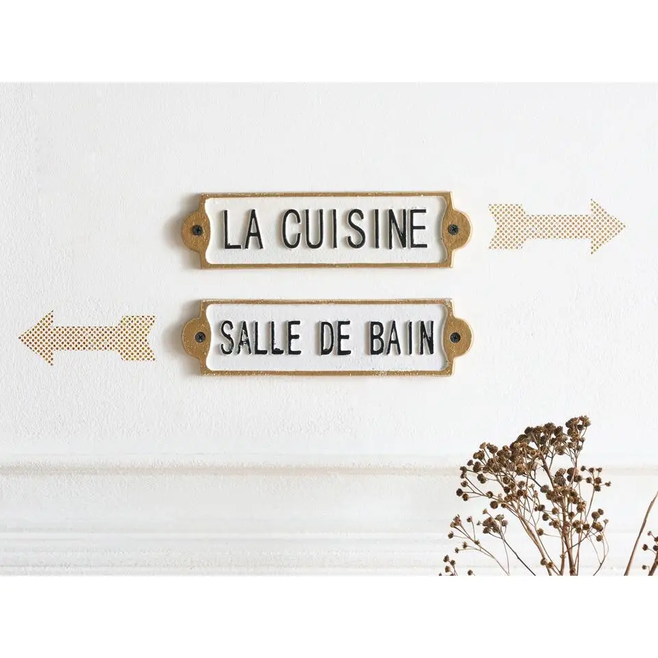 ISERE - Wanddecoratie set van 2 - Wit - IJzer