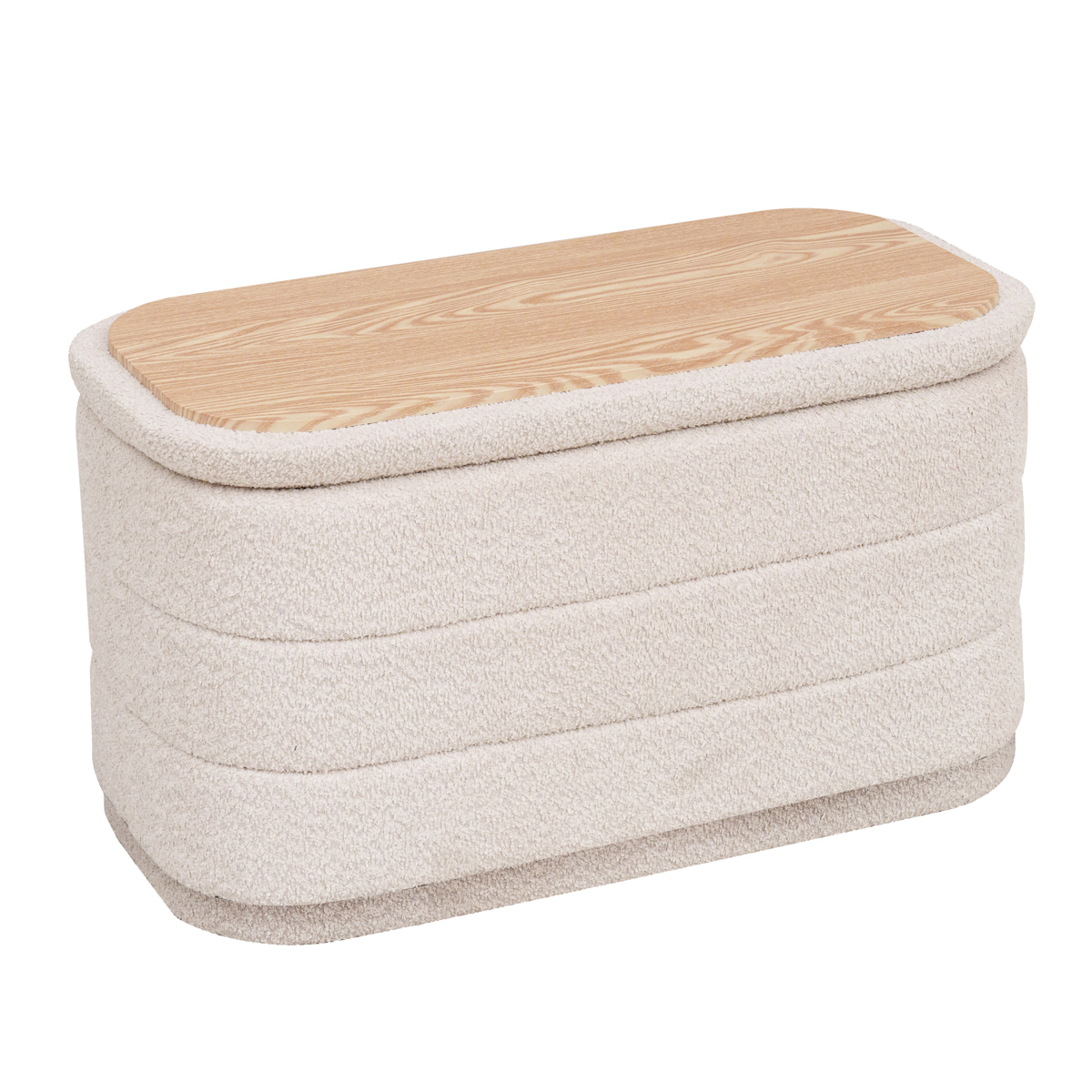 Pufe duplo/mesa YORK bege 38x76cm