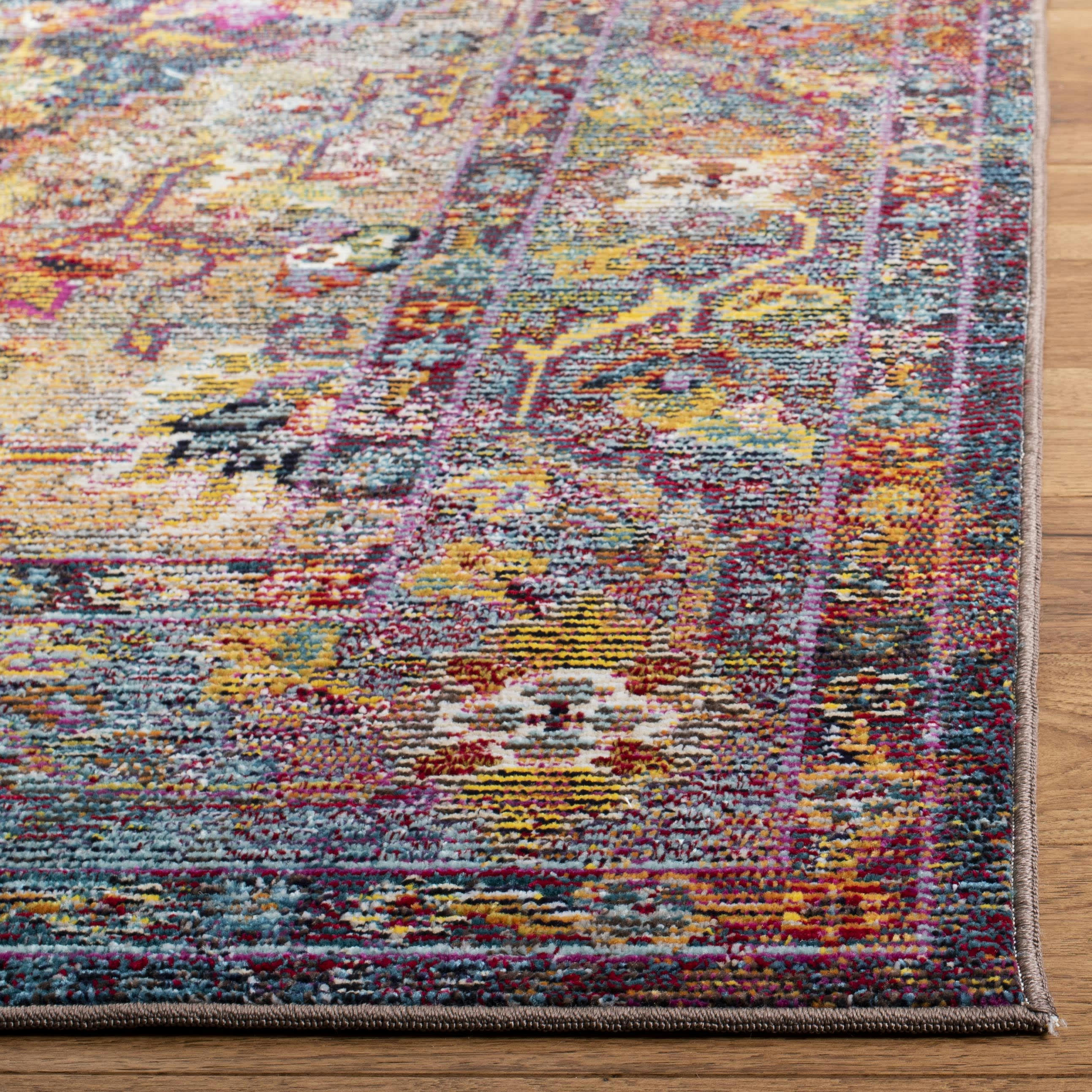 CRYSTAL - Tapis de salon interieur en bleu marine & bleu clair, 122 x 183 cm