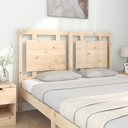 NNEVL Bed Headboard 140.5x4x100 cm Solid Wood Pine