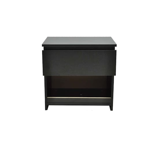 NNEVL Nightstand with One-Drawer Black 2 pcs