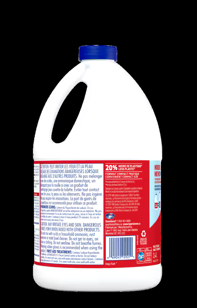 La Parisienne Liquid Disinfectant Multi Purpose Bleach, 2.4-L