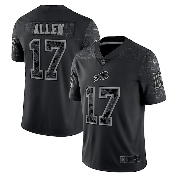 Men's Buffalo Bills Josh Allen Nike RFLCTV Limited Jersey - Black
