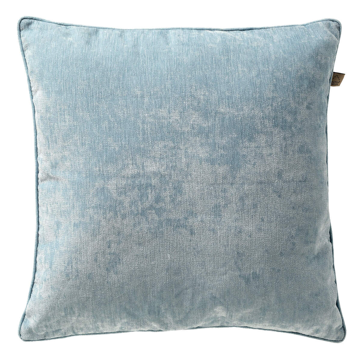 LEWY - sierkussen 60x60 cm - glansvelours - groot formaat - Sterling Blue - blauw