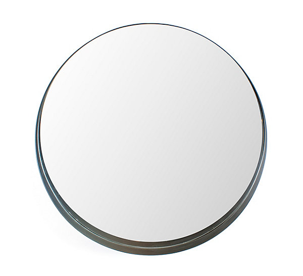 Miroir asymétrique en métal noir ⌀.50 cm