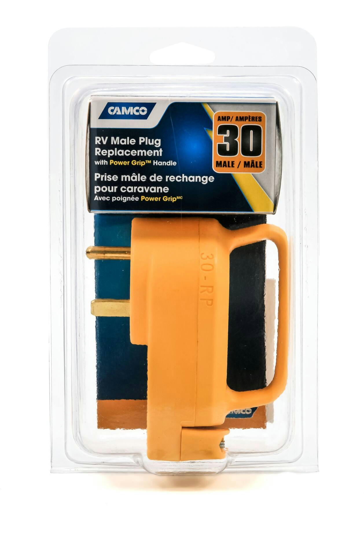 CAMCO 55243 30-Amp 125V / 3750W Male Plug Power Grip Replacement