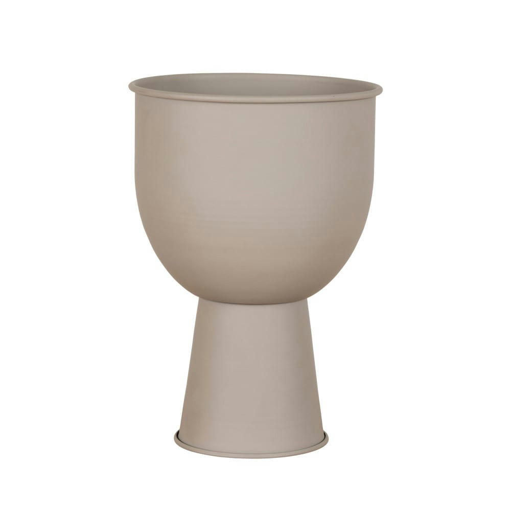 AMALFI - Cache-pot en métal D19cm beige