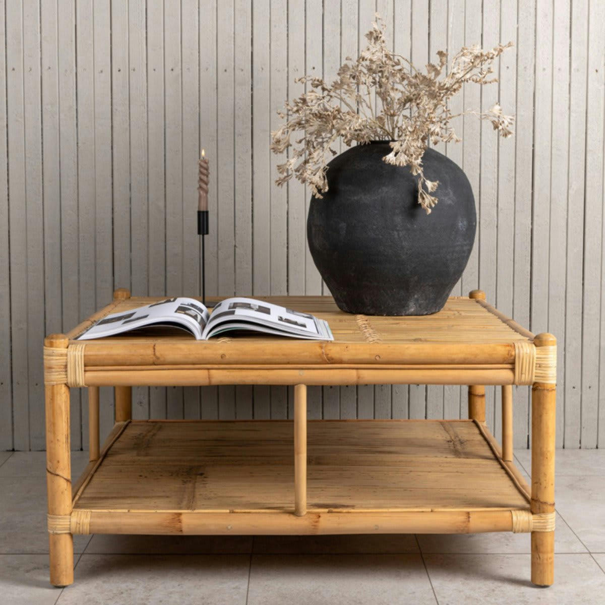 USHUAIA - Table basse extérieur en bois 90x90cm