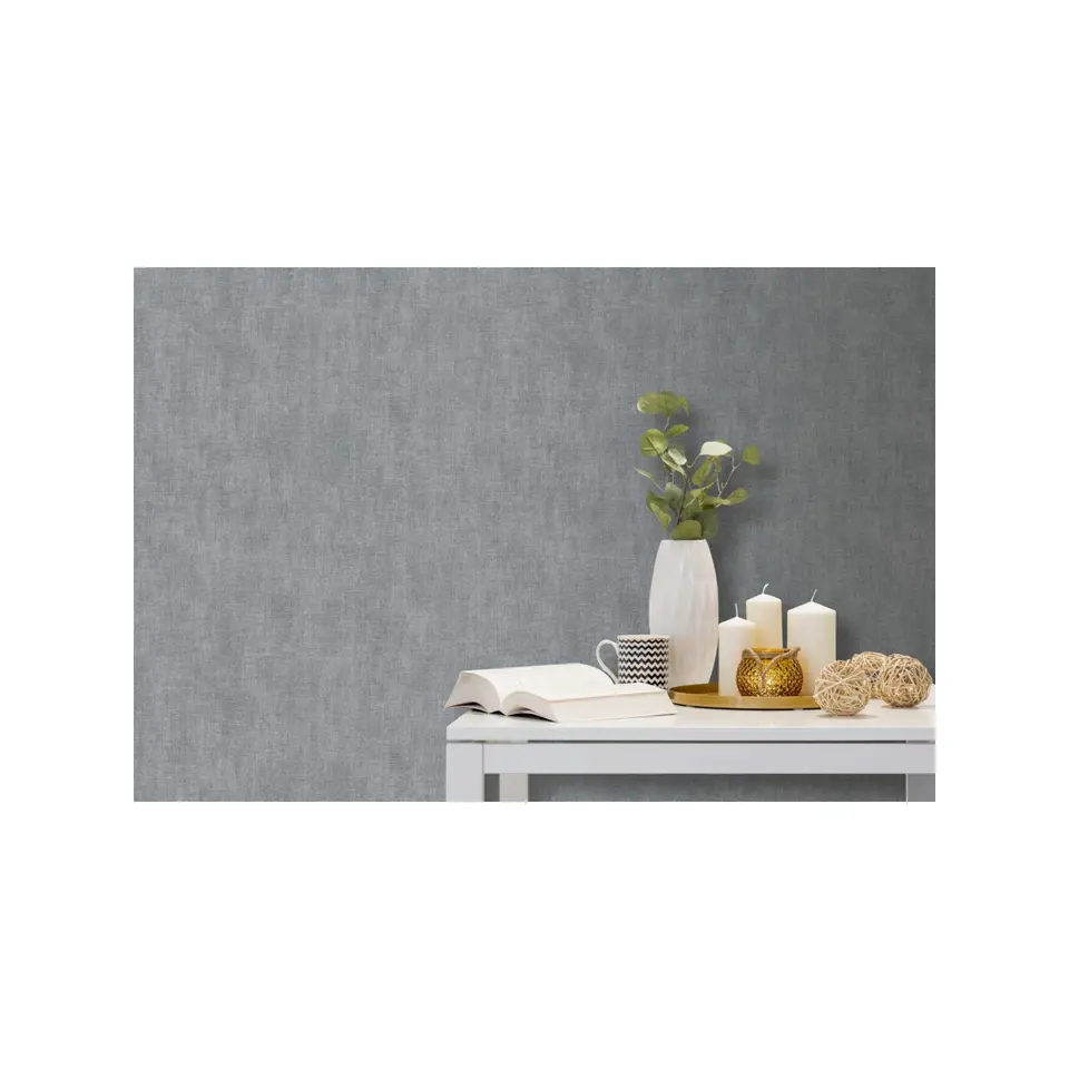 Dutch Wallcoverings - Odyssee uni donkergrijs - 0,53x10,05m