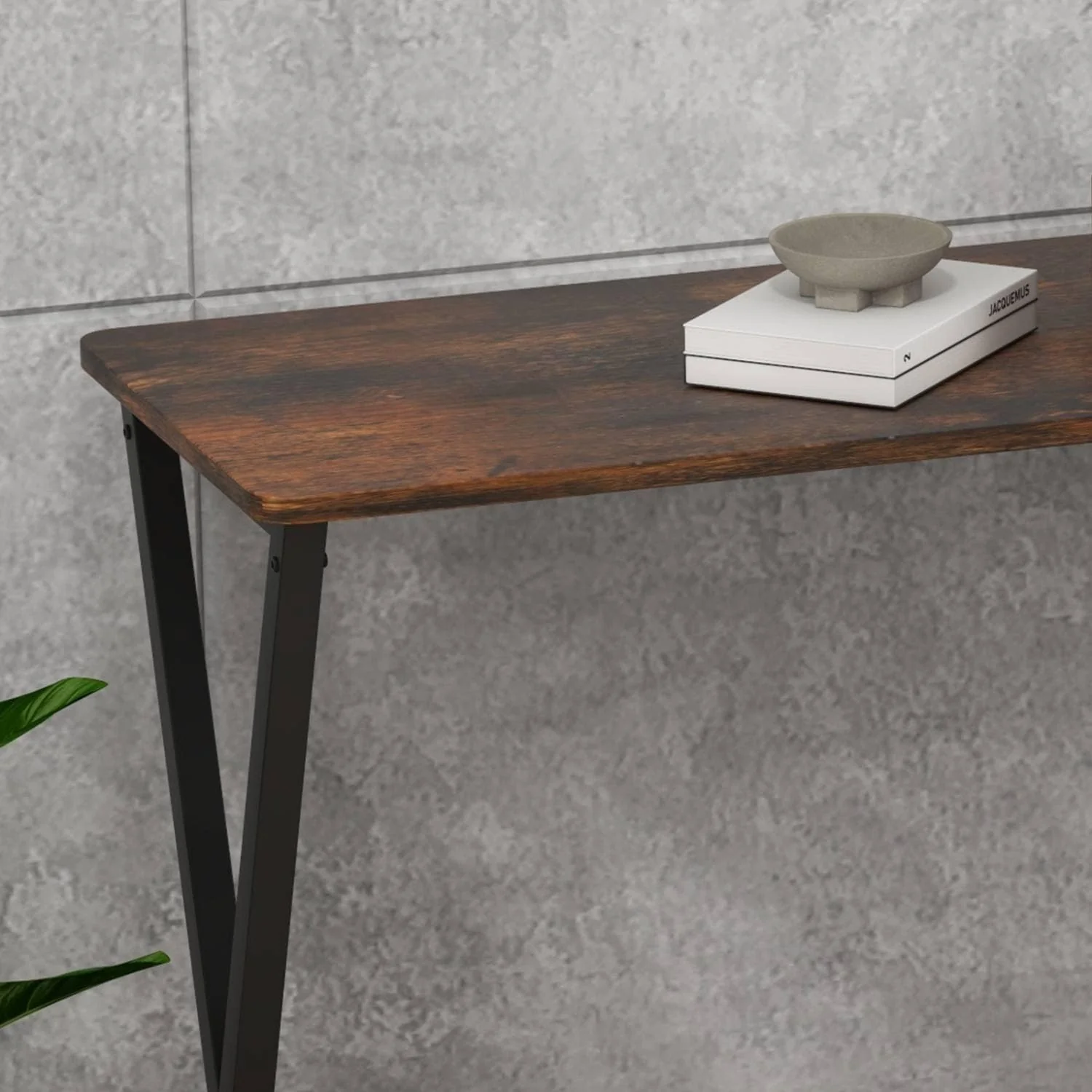 41.3 Narrow Sofa Table with Storage Shelf