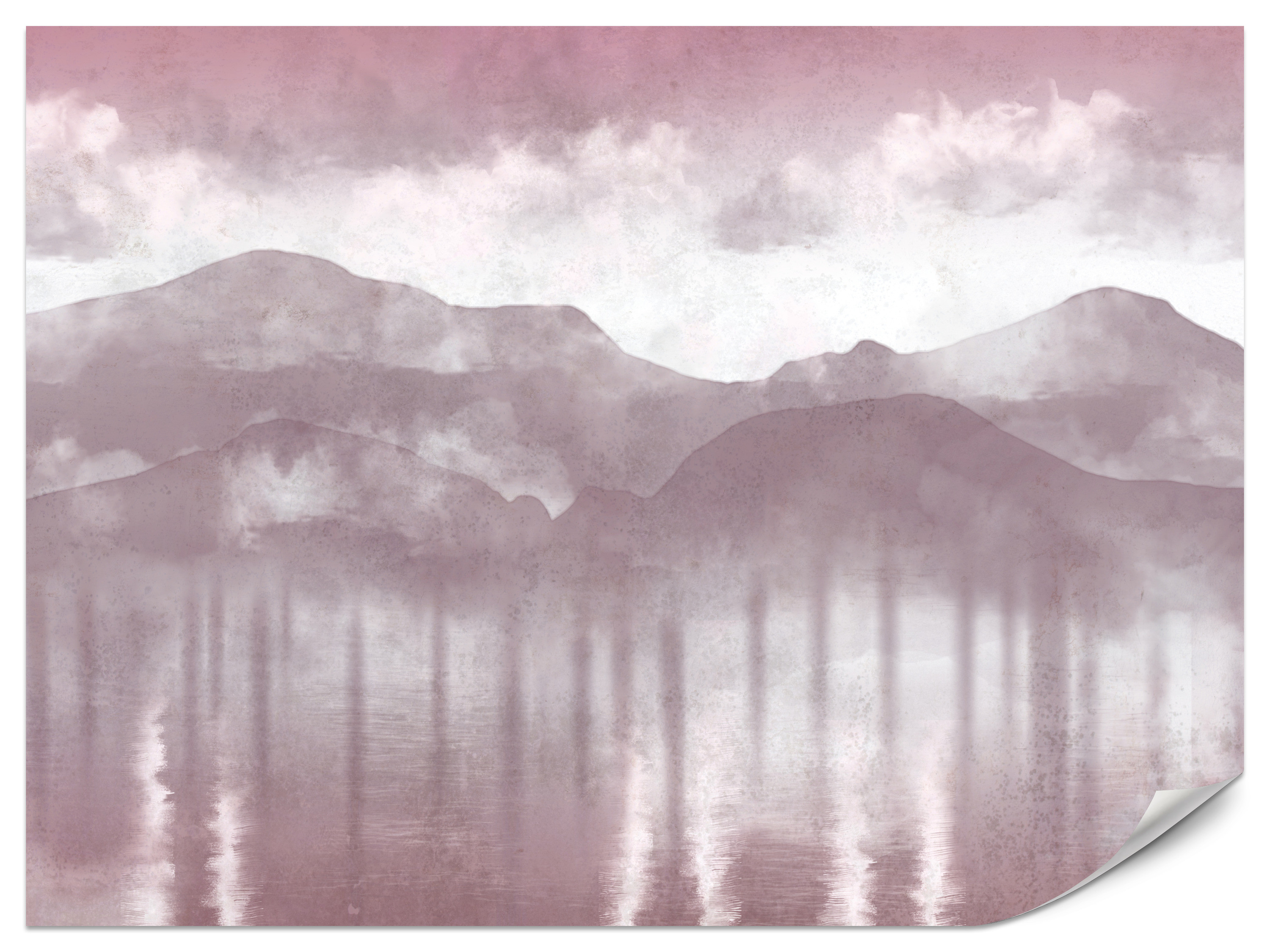 Fototapeta Zamglony fioletowy pejzaż 100x70cm