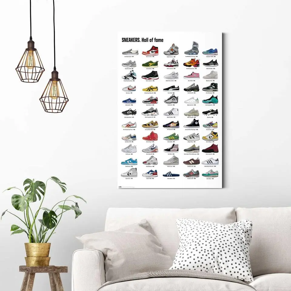 Schilderij Sneaker collectie - 90 x 60 - Bont