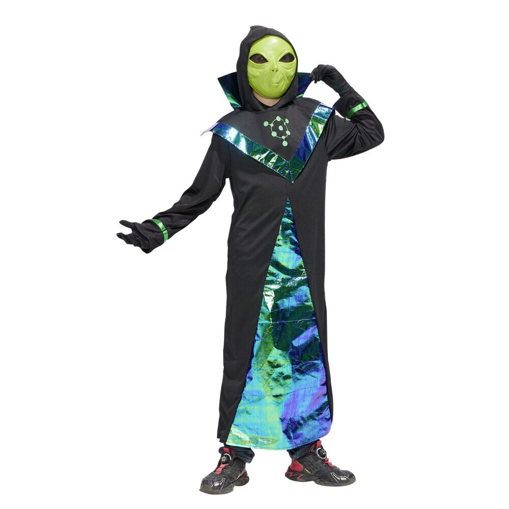 Deguiz'box déguisement enfant alien vert masque gants tunique 11/14ans