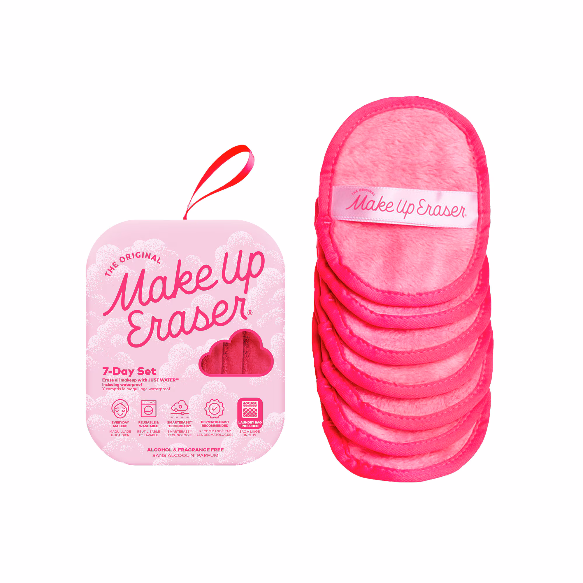 ACCESSOIRESCoffret serviette démaquillante réutilisable x7 - original pink