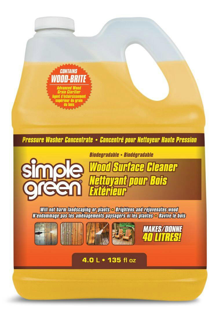 Simple Green Wood Surface Concentrate Pressure Washer Detergent, 4-L