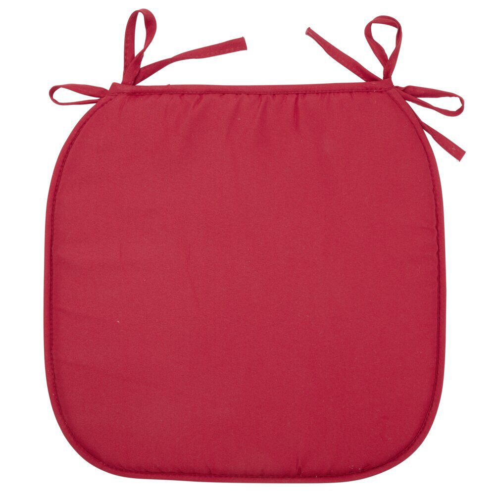 Galette de chaise carrée 38x38cm rouge
