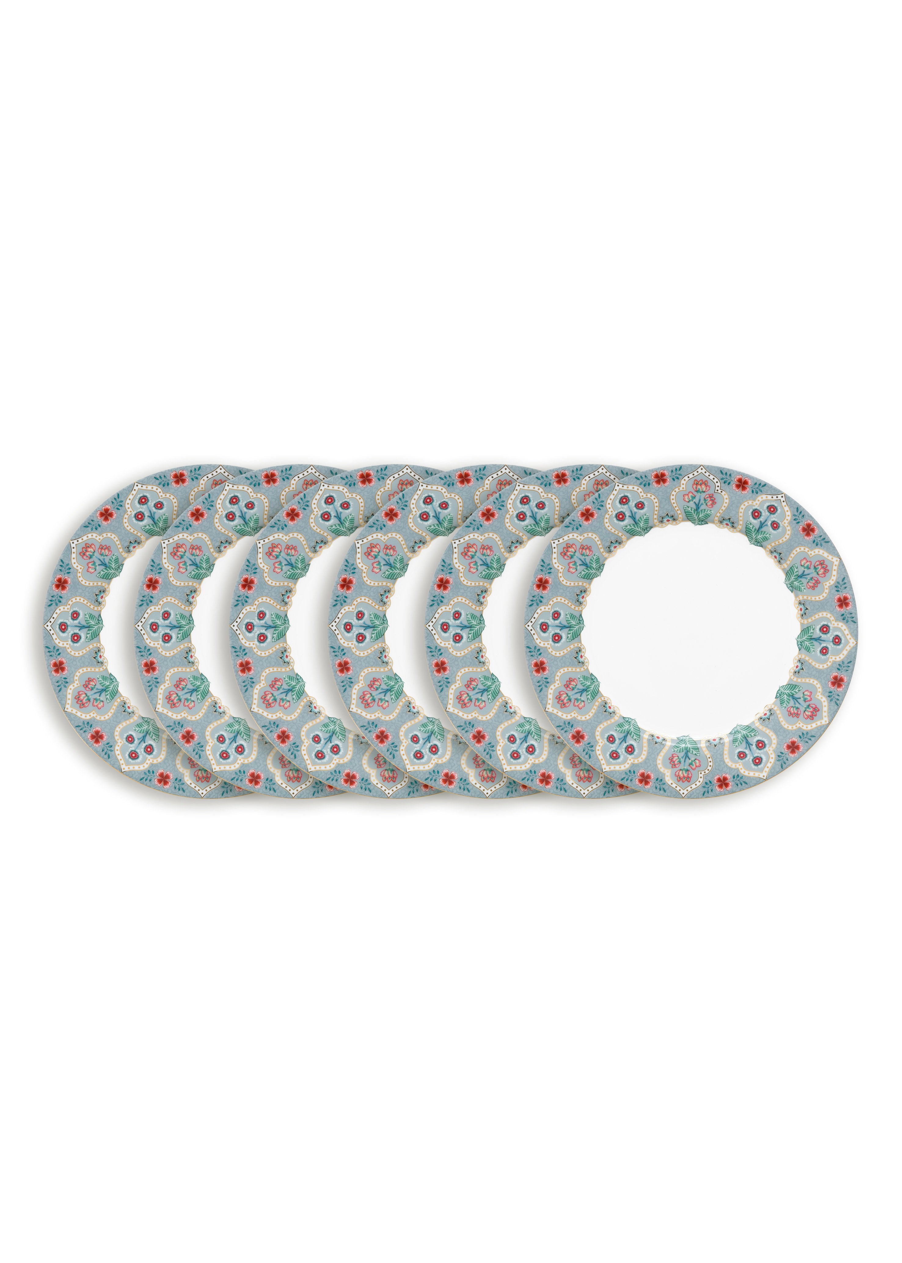 Pip Studio - Flower Festival Borden - Servies set van 6 - 21cm