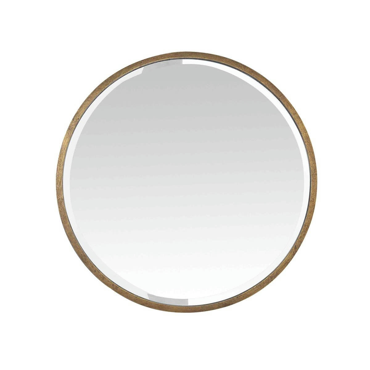- Miroir biseauté rond métal 60x60cm