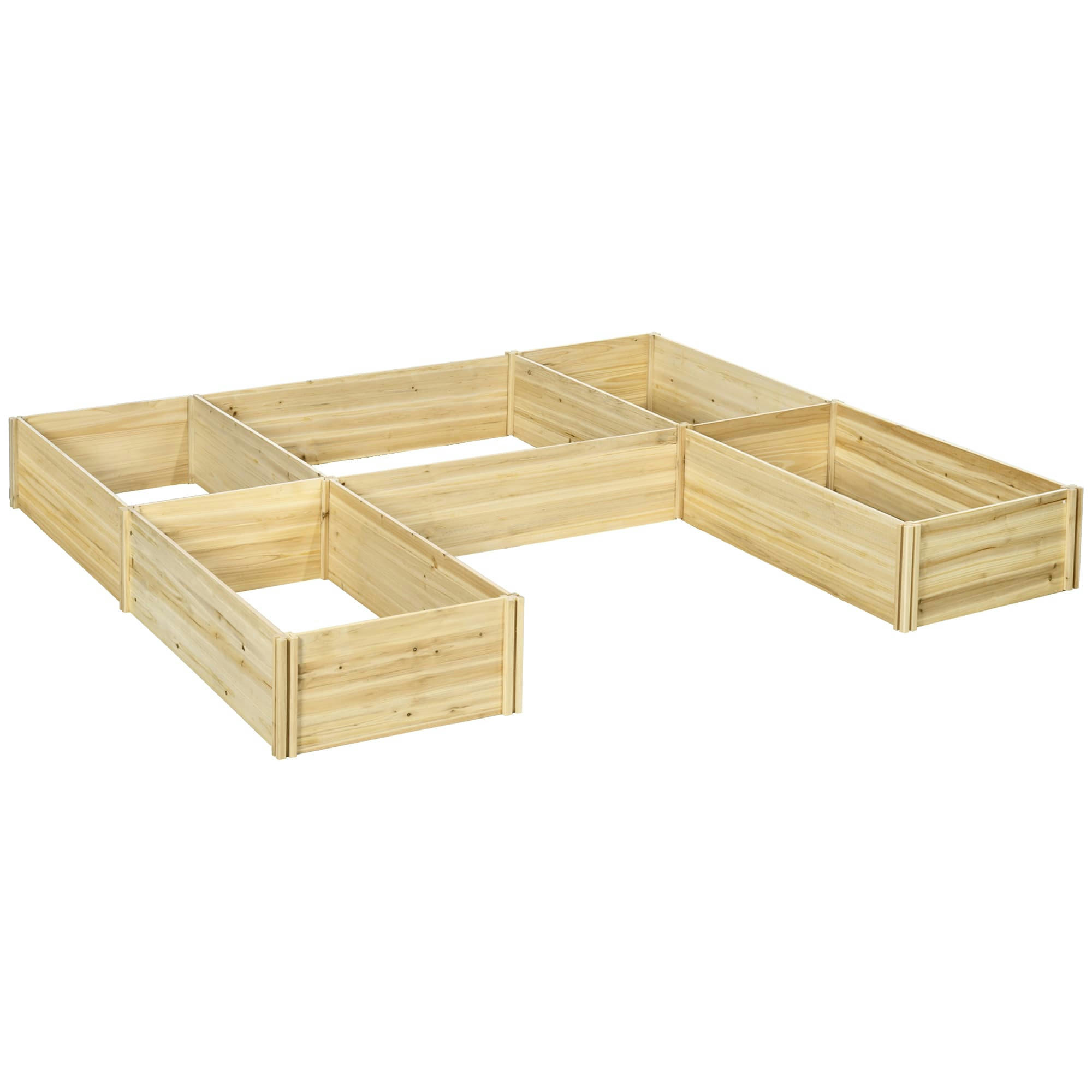 - Lot de 5 jardinières - forme personnalisable - sapin pré-huilé