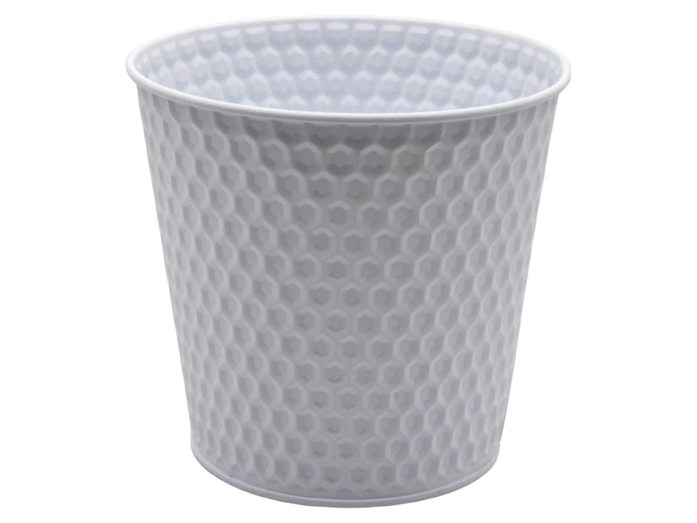 Osłonka na doniczkę metalowa 14 cm biała