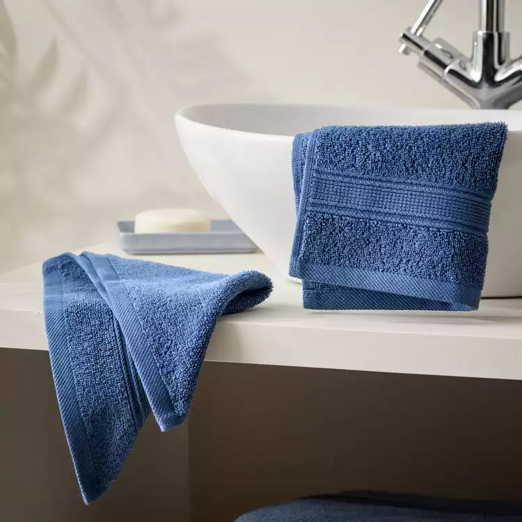 Habitat Supersoft 2 Pack Face Cloth - Denim