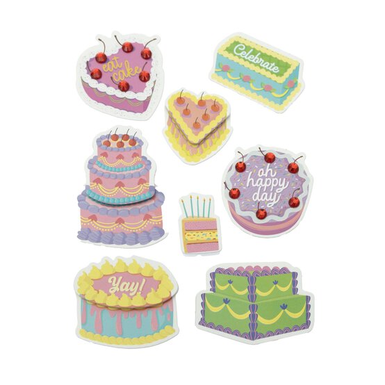 Birthday Cake Card Toppers 8 Pack